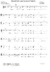 descargar la partitura para acordeón Quand est c' que tu payes l'apéro (Tarentelle) en formato PDF