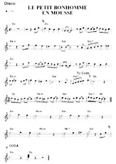 descargar la partitura para acordeón Le petit bonhomme en mousse (Chant : Patrick Sébastien) (Disco) (Relevé) en formato PDF