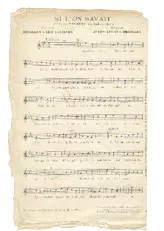 download the accordion score Si l'on savait (Chant : Paul Dalbret) (Valse) in PDF format