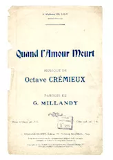 scarica la spartito per fisarmonica Quand l'amour meurt (Chant : Marlène Dietrich) (Valse Chantée) in formato PDF