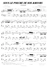 descargar la partitura para acordeón Sous le porche de nos amours (Tango) en formato PDF