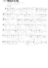 descargar la partitura para acordeón Return To Me en formato PDF