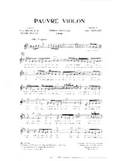 télécharger la partition d'accordéon Pauvre violon (Orchestration) (Alla Tzigana) au format PDF