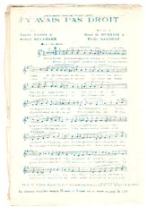 scarica la spartito per fisarmonica J'y avais pas droit (Chant : Colette Betty) (Java) in formato PDF
