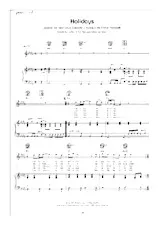 télécharger la partition d'accordéon Holidays (Ballade Pop) au format PDF