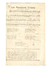 descargar la partitura para acordeón Les Pantalons Culotte (Chant : Berthe Delny) (Fantaisie d'actualité) en formato PDF