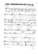 scarica la spartito per fisarmonica Des dimanches en Italie (Arrangement : Jean-Claude Petit) (Valse) in formato PDF