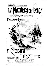 scarica la spartito per fisarmonica Mazurka des Echos (D'aprés la chanson des Echos) (Orchestrée par : Francis Galifer) in formato PDF