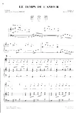 scarica la spartito per fisarmonica Le temps de l'amour (Chant : Françoise Hardy) (Pop) in formato PDF