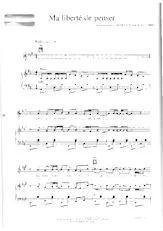 télécharger la partition d'accordéon Ma liberté de penser (Chant : Florent Pagny) (Pop) au format PDF