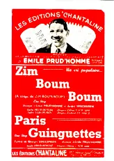 télécharger la partition d'accordéon Zim Boum Boum (A coups de zim boum boum) + Paris Guinguettes (Step) au format PDF