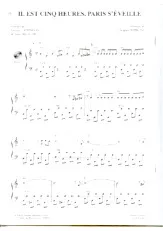 download the accordion score Il est cinq heures Paris s'éveille (Pop) in PDF format