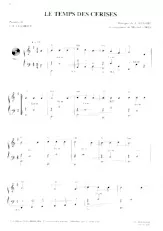 descargar la partitura para acordeón Le temps des cerises (Arrangement : Michel Lorin) (Chant : Yves Montand) (Valse) en formato PDF