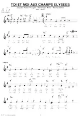 télécharger la partition d'accordéon Toi et moi aux Champs Elysées (Fox Trot Chanté) au format PDF