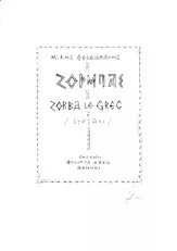 télécharger la partition d'accordéon Zorba le Grec (Sirtaki) au format PDF