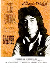 télécharger la partition d'accordéon Ce soir (Chant : Claude Michel) au format PDF