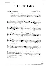 télécharger la partition d'accordéon Nuits de Paris (Arrangement : Raymond Legrand) (Orchestration) (Slow) au format PDF