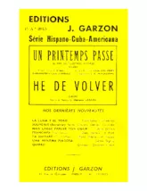 télécharger la partition d'accordéon He de Volver (Orchestration Complète) (Boléro) au format PDF