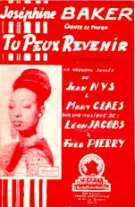 download the accordion score Tu peux revenir (Chant : Joséphine Baker) (Tango) in PDF format