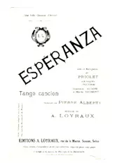 download the accordion score Espéranza (Chant : Priolet) (Tango Chanté) in PDF format