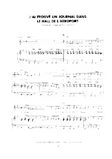 descargar la partitura para acordeón J'ai trouvé un journal dans le hall de l'aéroport (Pop) en formato PDF