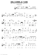télécharger la partition d'accordéon Dieu comme je t'aime (Tango Chanté) au format PDF