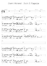 télécharger la partition d'accordéon Occhi di Ragazza (Chant : Gianni Morandi) (Relevé) au format PDF