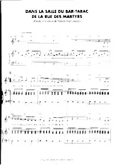 télécharger la partition d'accordéon Dans la salle du Bar Tabac de la rue des Martyrs (Chant : Pigalle) (Rock and Roll) au format PDF