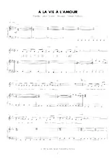 télécharger la partition d'accordéon A la vie à l'amour (Synth Pop) au format PDF