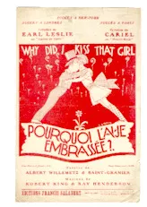 télécharger la partition d'accordéon Pourquoi l'ai je embrassée (Why did I kiss that girl) (Chant : Maurice Chevalier) au format PDF