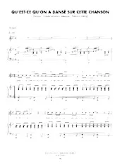 télécharger la partition d'accordéon Qu'est ce qu'on a dansé sur cette chanson (Pop) au format PDF