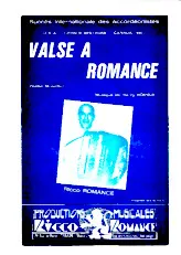 télécharger la partition d'accordéon Valse à Romance (Valse Musette) au format PDF