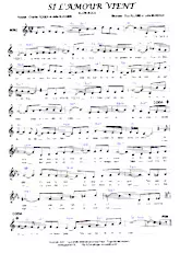 scarica la spartito per fisarmonica Si l'amour vient (Slow Rock) in formato PDF