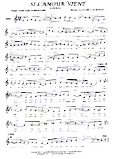 descargar la partitura para acordeón Si l'amour vient (Slow Rock) en formato PDF