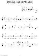 télécharger la partition d'accordéon Dansons joue contre joue (Slow Rock Chanté) au format PDF