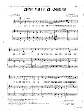 scarica la spartito per fisarmonica Cent mille chansons (Inspiré du Film : Le repos du guerrier) (Valse) in formato PDF