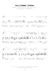 télécharger la partition d'accordéon Fais comme l'oiseau (Chant : Michel Fugain) (Pop) au format PDF