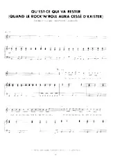 descargar la partitura para acordeón Qu'est ce qui va rester (Quand le Rock'n'Roll aura cessé d'exister) (Pop Rock) en formato PDF