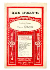 télécharger la partition d'accordéon Les boeufs (Chant : Marcel Amont) (Pop) au format PDF
