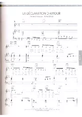 télécharger la partition d'accordéon La déclaration d'amour (Chant : France Gall) (Pop) au format PDF