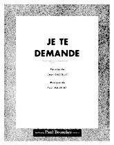 download the accordion score Je te demande in PDF format