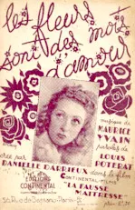 télécharger la partition d'accordéon Les fleurs sont des mots d'amour (Tango chanté par Danielle Darrieux dans le Film : La fausse maîtresse) au format PDF