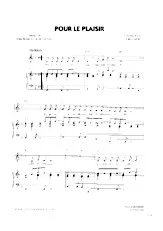 scarica la spartito per fisarmonica Pour le plaisir (Chant : Herbert Léonard) (Pop) in formato PDF