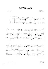 télécharger la partition d'accordéon Savoir aimer (Chant : Florent Pagny) (Slow Rock) au format PDF