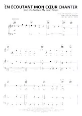 télécharger la partition d'accordéon En écoutant mon coeur chanter (All of a sudden My heart sings) (Chant : Charles Trenet) (Pop) au format PDF