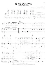 scarica la spartito per fisarmonica Je ne sais pas (To you My love) (Chant : Line Renaud) (Slow) in formato PDF