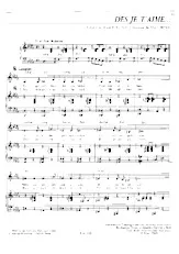 télécharger la partition d'accordéon Des je t'aime (Chant : Yves Montand) (Fox) au format PDF