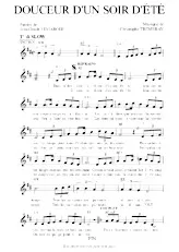 scarica la spartito per fisarmonica Douceur d'un soir d'été (Slow) in formato PDF