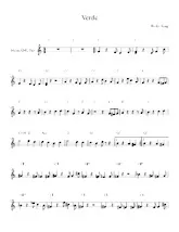 descargar la partitura para acordeón Verde (Chant : Ricky King) (Slow) (Relevé) en formato PDF