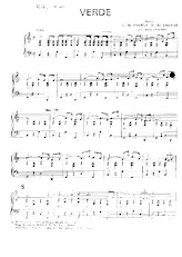 scarica la spartito per fisarmonica Verde (Arrangement: Jenny Laurens) (Interprète : Ricky King) (Slow) in formato PDF